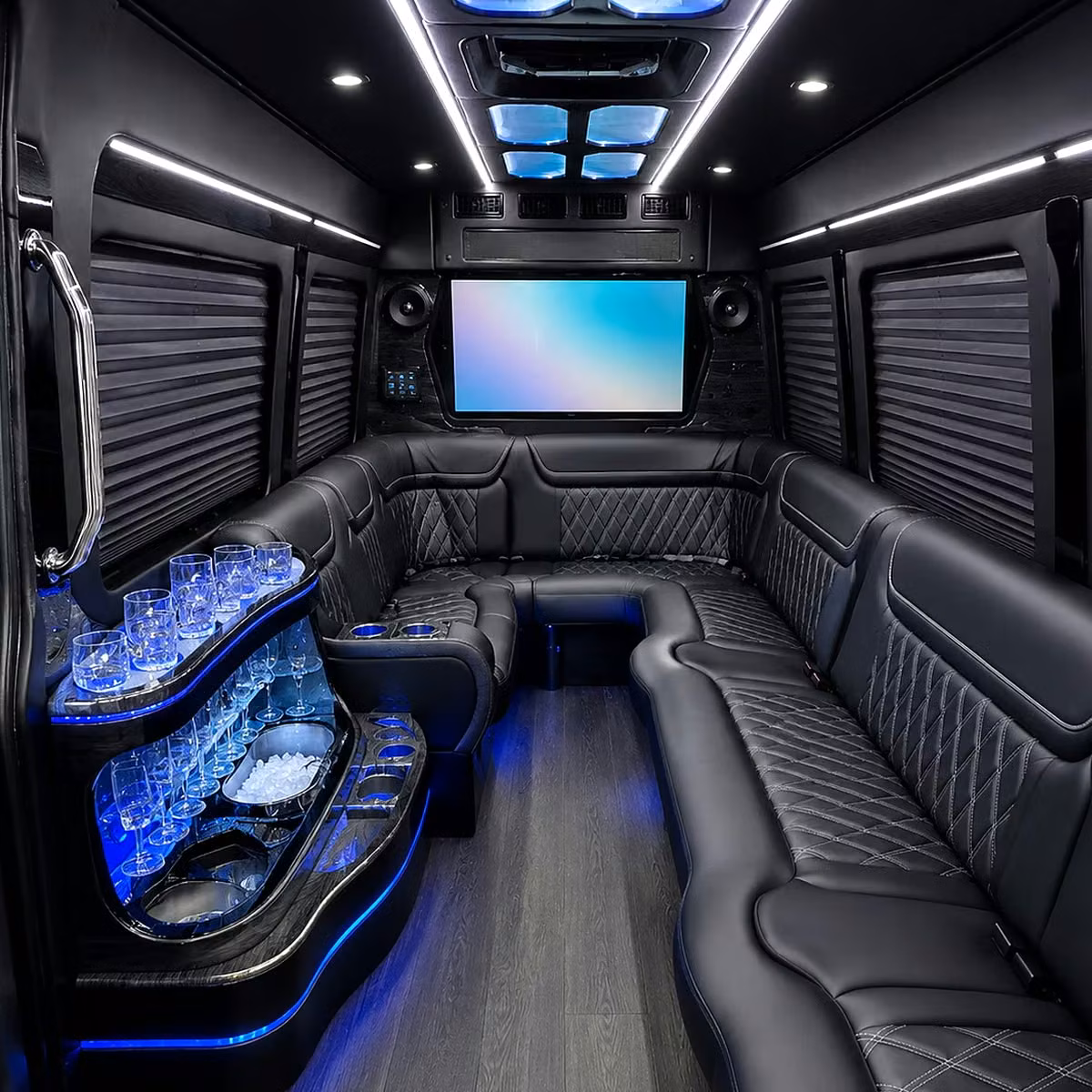 party buses for prom night in nashville are loaded with the amenities your group will love